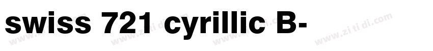 swiss 721 cyrillic B字体转换